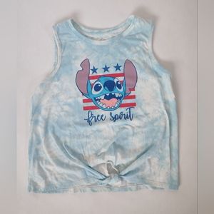 Disney tee lilo & stitch Kids T Shirt free spirit size 10/12 blue colour summer